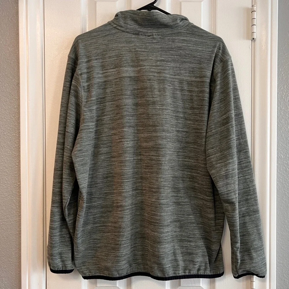 Avalanche Outdoor Supply Co Mens Large Gray Space Dye Quarter Zip Pullover